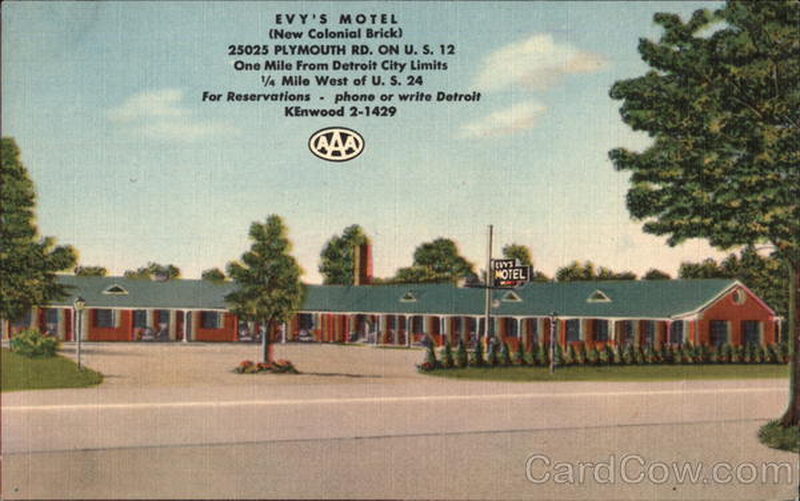 Gemini Motel (Evys Motel) - Vintage Postcard
